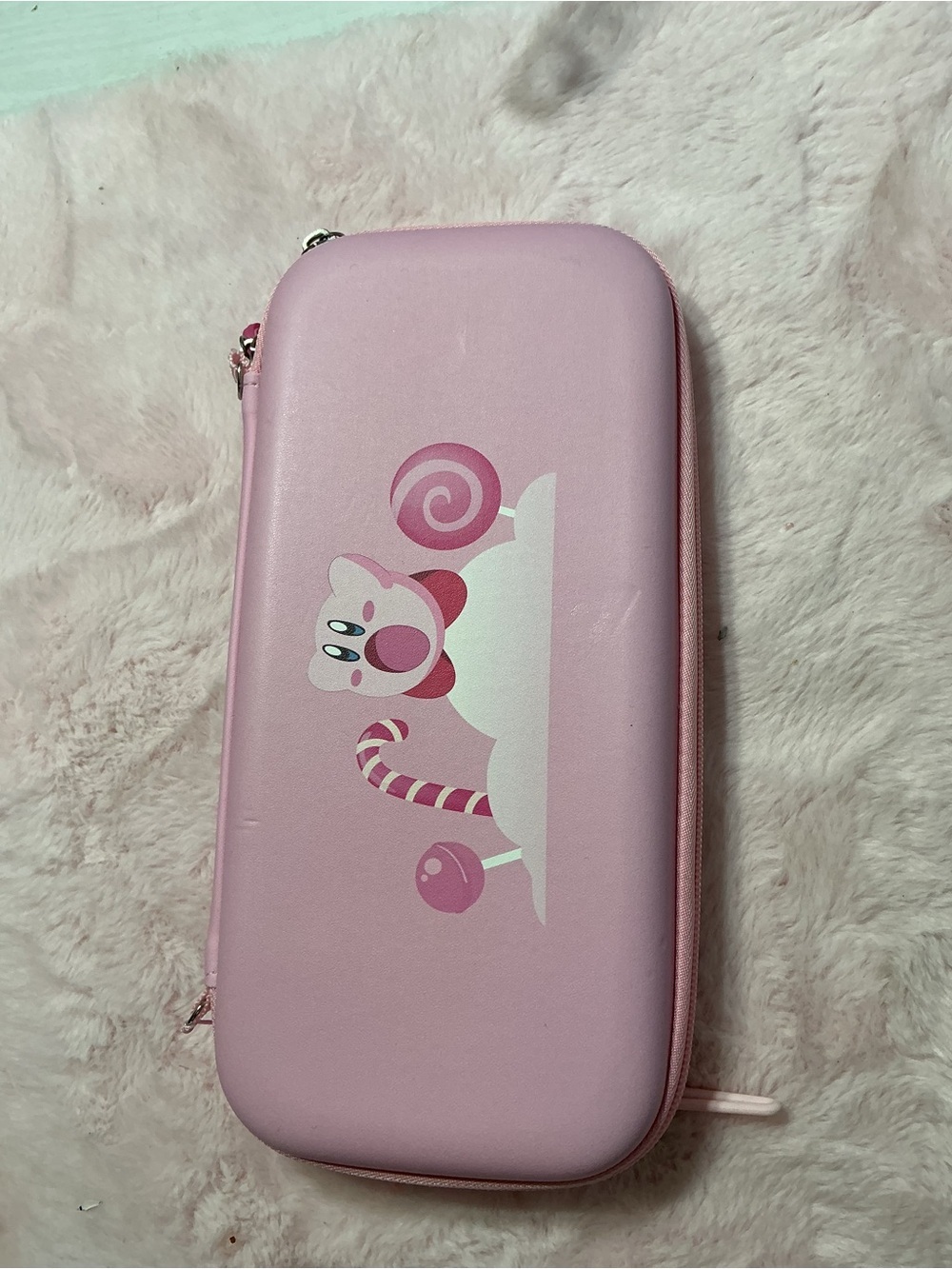 Pink Kids Candy Cat Zip Pouch - Cute Travel Case D27